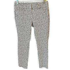 Loft Leopard Print Skinny Ankle Stretch Pants Women Size 0/XS Pockets